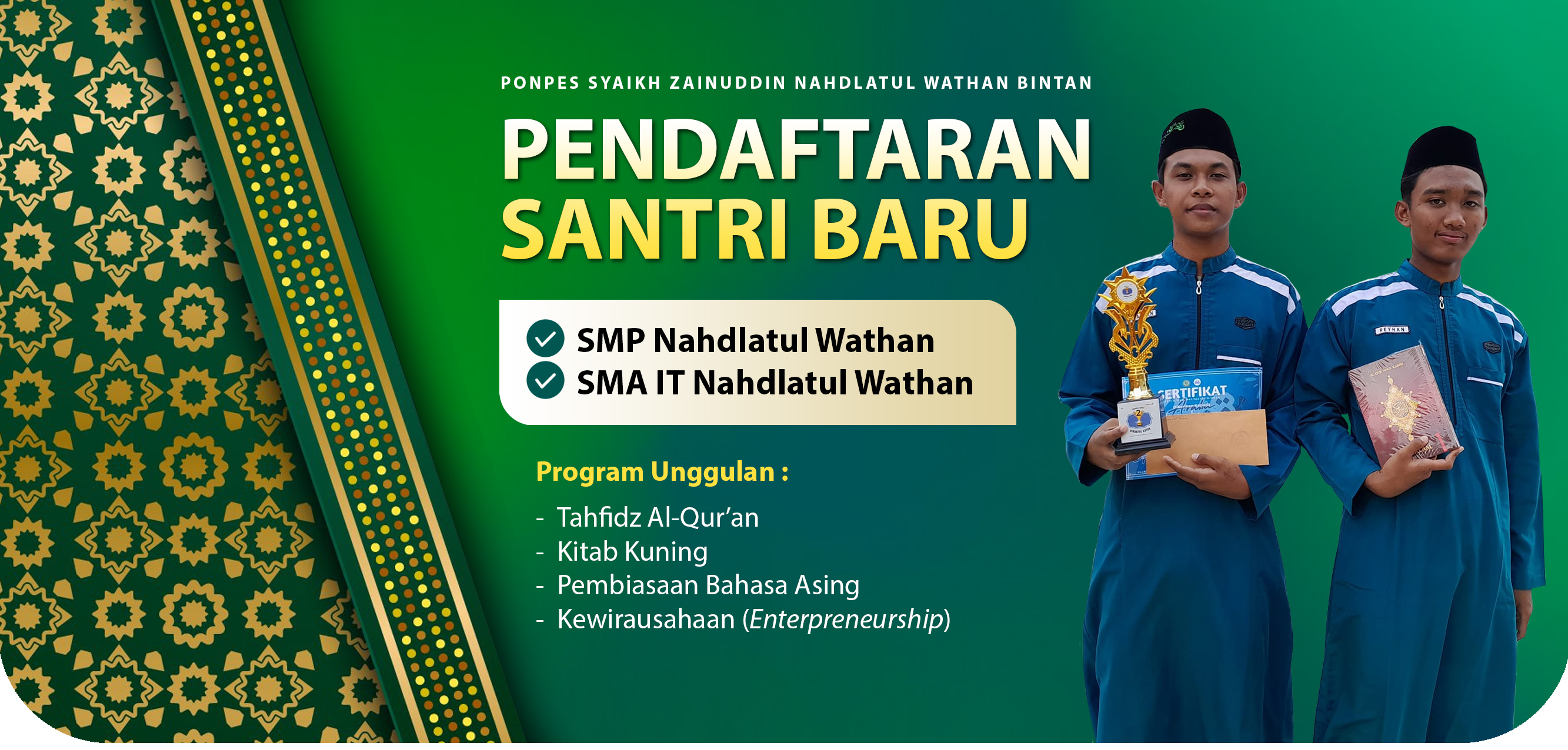 Pendaftaran Santri Baru Tahun 2026/2027